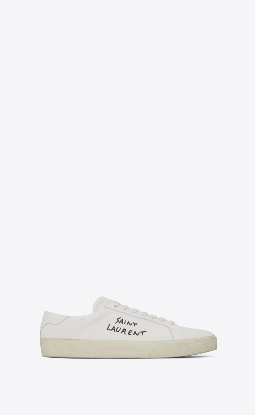 court classic sl/06 embroidered sneaker in fabric and leather